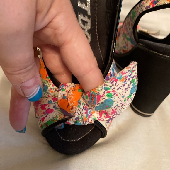 Rocket dog wedge heels paint spatter size 7 - Picture 6 of 13